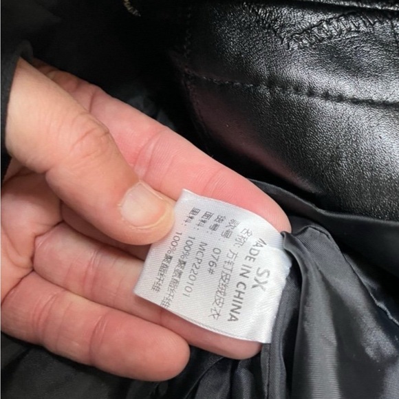 NWT SX Honey Pot XXS black faux leather spiked motorcycle jacket - Picture 4 of 11